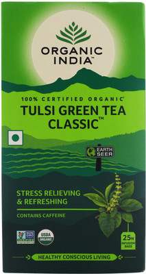 

Organic India Tulsi Green Tea Bags(25 Bags, Box)