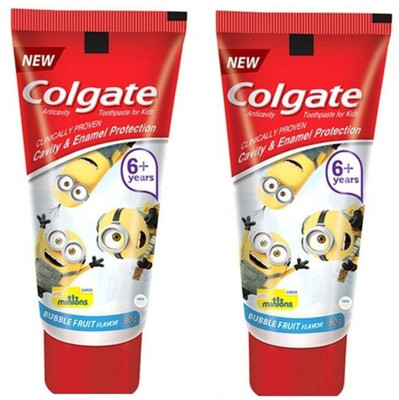 

Colgate Kids Minions Bubble Fruit Flavor Toothpaste(80 g, Pack of 2)