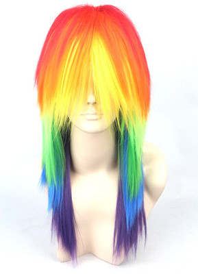 

Heirloom Quality Party Multi Colour Long Hair Wig Toy Accessory(Any Age Multicolor)