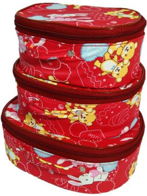 

Aadhya Set of 3 Shaving Toiletry Makeup Cosmetic Jewellery pack of 1 Vanity Box(Multicolor)