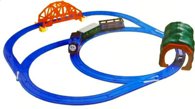 

Emob 26 PCS High Speed Engine Roller Track Set Toy with Different Accessories, Dazzling Light and Real Sound Effect(Blue)