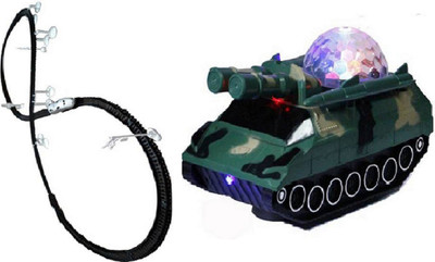

MN OVERSEAS High Speed Train and Track Set with Army Tank for kids(Multicolor)