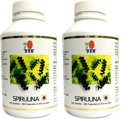 

DXN Spirulina Pack of 2*360 Capsules (2 bottles of 360 Cap. each)(216 g)