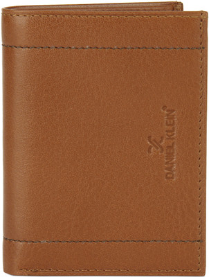 

Daniel Klein Men Brown Genuine Leather Wallet(10 Card Slots)