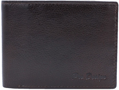 

Pro Design Men Brown Genuine Leather Wallet(13 Card Slots)