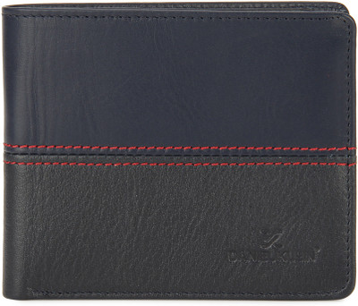 

Daniel Klein Men Blue Genuine Leather Wallet(10 Card Slots), Dark blue;red