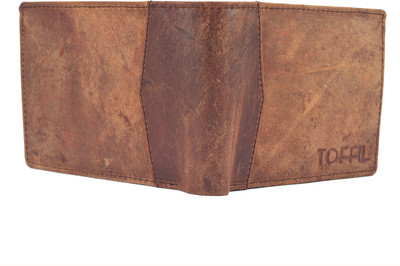 

TOFFIL Men Casual Brown Genuine Leather Wallet(7 Card Slots)