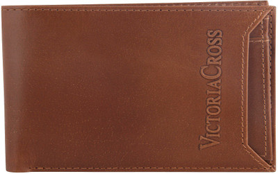 

VICTORIA CROSS Men Tan Genuine Leather Wallet(10 Card Slots)