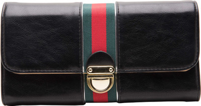 

abrazo Women Casual Black Artificial Leather Wallet(5 Card Slots)