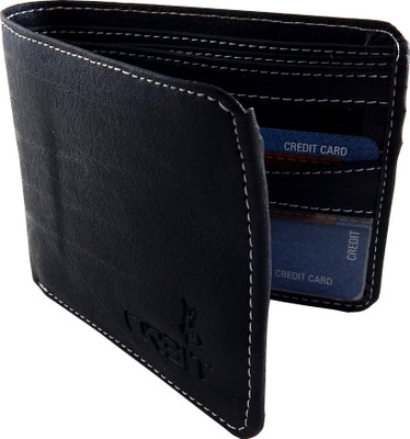 

Orbit Men Black Genuine Leather, Fabric Wallet(3 Card Slots)