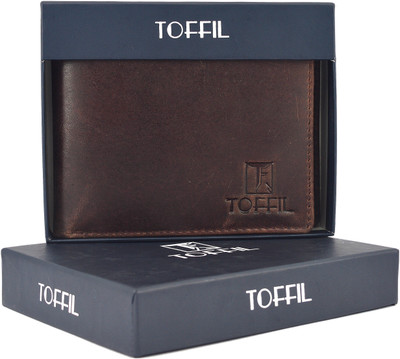 

TOFFIL Men Brown Genuine Leather Wallet(8 Card Slots), Choco brown