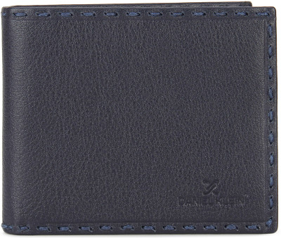 

Daniel Klein Men Blue Genuine Leather Wallet(10 Card Slots)