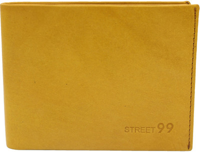 

street 99 Men Yellow Genuine Leather Wallet(6 Card Slots)