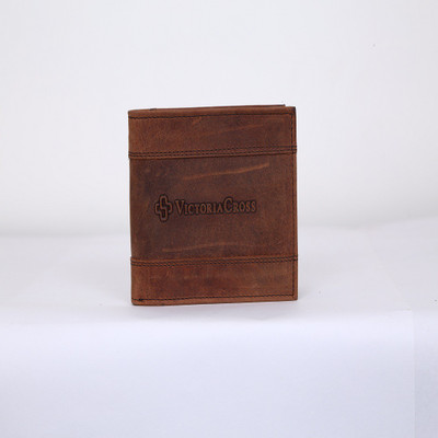 

VICTORIA CROSS Men Brown Genuine Leather Wallet(6 Card Slots)