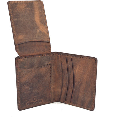 

TOFFIL Men Brown Genuine Leather Card Holder(3 Card Slots)