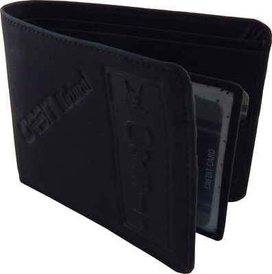 

Orbit Men Black Genuine Leather, Fabric Wallet(5 Card Slots)