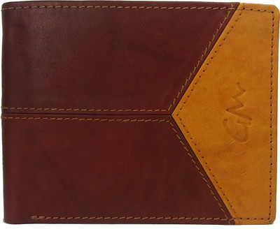 

Gentleman Boys Maroon, Tan Genuine Leather Wallet(6 Card Slots)