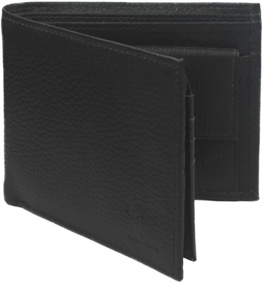 

Krosshorn Men Black Genuine Leather Wallet(9 Card Slots)