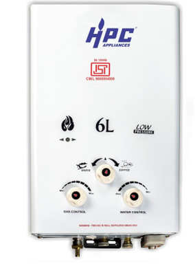 

hpc appliances 6 L Gas Water Geyser(White, Prince)