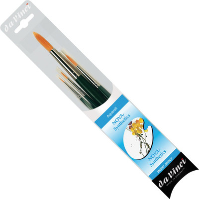 

DA VINCI 4219 Nova Watercolor and Fluid Acrylic Rounds 4 Brush Set