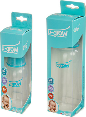

U-Grow Feeding Bottle Normal Neck Combo Of 120 - 250 ml(White, Torquoise)