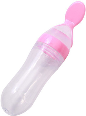 

Ole Baby BPA Free Squeeze Style Bottle Feeder with Dispensing Spoon for Infant Newborn Toddler Semi Solid Food Supplement. - 88 ml(Pink)