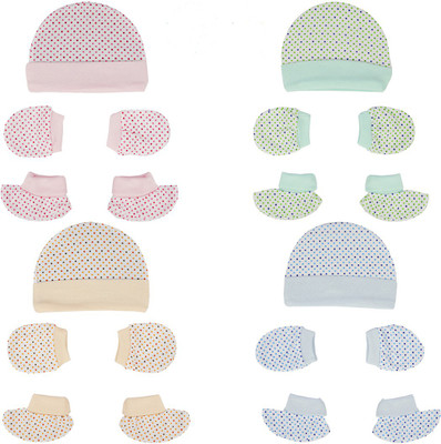 

Aarushi Cotton Printed Caps Mitten and Booties Combo Set(Multicolor)