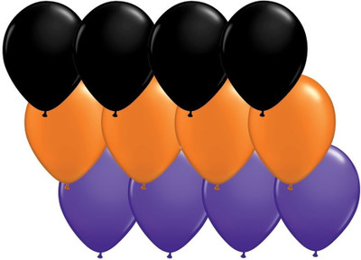 

Shop Online Solid Black Orange & Purple - 100 Balloon(Multicolor, Pack of 100)