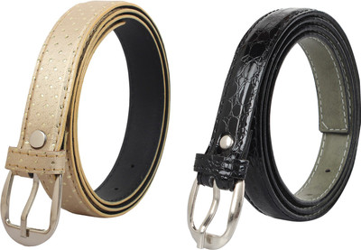 

Styles Creation Women Party, Casual, Evening Beige, Black Artificial Leather Belt