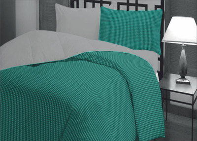 45 Off On Featherlite Checkered Single Comforter Microfiber Sea Green And Grey On Flipkart Paisawapas Com