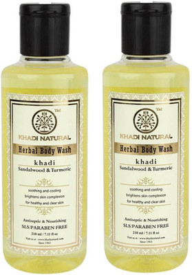

Khadi Natural Sandal & Turmeric Body Wash- Sls & Paraben Free- Set of 2(420 ml)