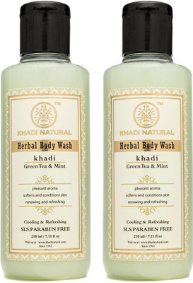 

Khadi Natural Green Tea And Mint Body Wash- Sls & Paraben Free- Set of 2(420 ml, Pack of 2)