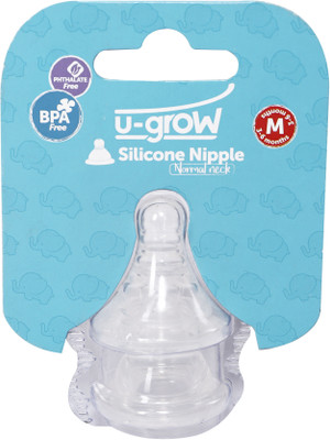 

U-Grow Combo Of Feeding Bottle With Medium Flow Nipple(Pack of 02 Nipples)