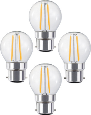 Origin 3 W Basic Round B22 LED Bulb(Yellow, Pack of 4)