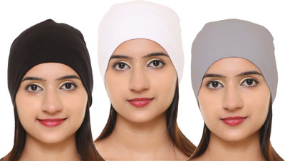 Buy ELK Solid Helmet Cap Cap(Pack of 3 