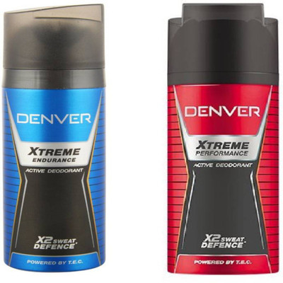 

Denver Den_ Xtreme Endurance And Performance Active Deodorant Body Spray - For Men & Women(300 ml, Pack of 2)