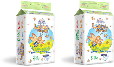 

Xtracare Lolla's Diapers Pack of 2 - 60 pieces (30+30) Small - S(60 Pieces)