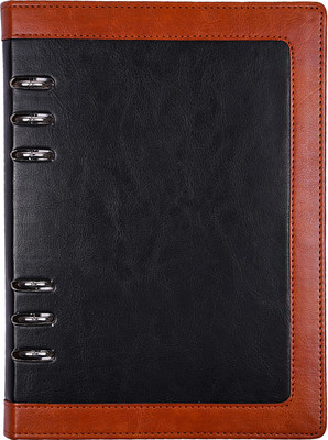 

Atlas Regular Organizer(Black with Brown Border Personal Notebook, Multicolor)