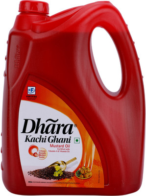

Dhara Kachi Ghani Mustard Oil 5 L Can