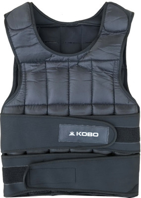 

Kobo 10 Kg Adjustable Weighted PRO Unisex for Fitness Workouts / Taining Gym (Imported) Black Weight Vest(10 kg)
