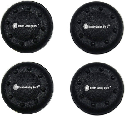 

Ultimate Gaming World ™ Controller Analog Thumb Stick Grips Cap Cover for Xbox 360/Xbox One/PS3/PS4/PC (Pack of Two Sets) Gaming Accessory Kit(Black, For PS4)