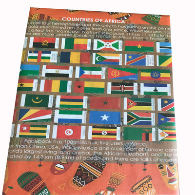 

EVINCE GIFT WRAPPING PAPER africa all countries flags with few facts to know PAPER Gift Wrapper(dark orange)