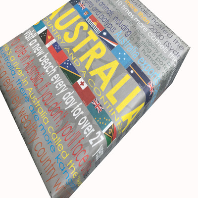 

EVINCE GIFT WRAPPING PAPER australia and its hopping facts PAPER Gift Wrapper(yellow andgrey)