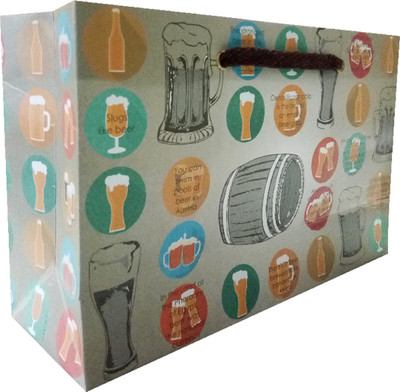 

EVINCE GIFT BAGS eVincE GIFT PAPER BAG - 5 x 1 (9.5" X 6") Most convenient size for daily needs, with interesting facts about Beer to enjoy ! SHARING IS THE STYLE ! PAPER Gift Wrapper(BROWN AND YELLOW)