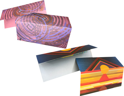 

EVINCE ASSORTED GIFT ENVELOPES eVincE Pack of 5X 2 - 10 Designer Envelopes(7.25" X 3.25") - Lets post your surprise letter in style -Geometry is in nature and Nature is Geometry PAPER Gift Wrapper(Multicolor)