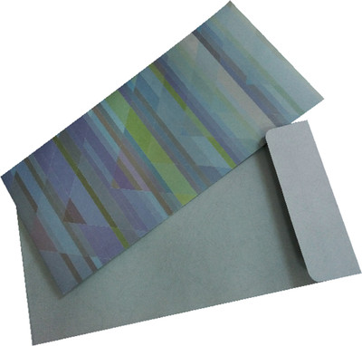 

EVINCE GIFT ENVELOPES eVincE Pack of 10 Designer Envelopes(9.25" X 4.25") - Lets post your surprise letter in style -Geometry is in nature and Nature is Geometry PAPER Gift Wrapper(BLUE AND WHITE)