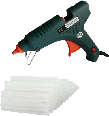 

Glun 80W Siron Green Heavy Leak Proof Copper Coated Nozzle With 25 Sticks Standard Temperature Corded Glue Gun(11 mm)