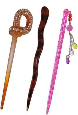 

PAPAD combo of juda sticks Bun Stick(Multicolor)
