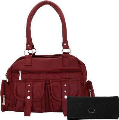 

Lady bar Hand-held Bag(Maroon)