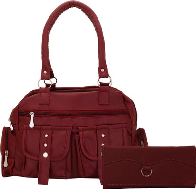 

Lady bar Hand-held Bag(Maroon)
